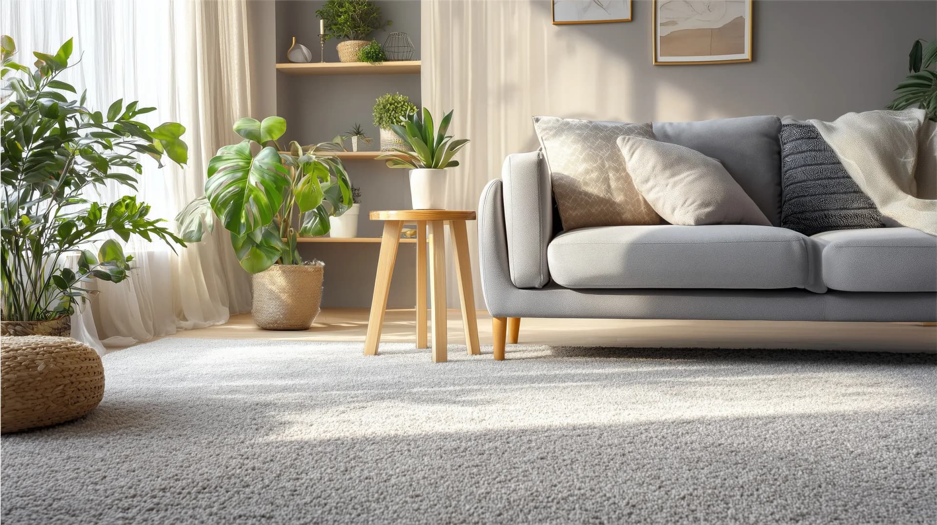 Finish reference for the plush carpet material guide